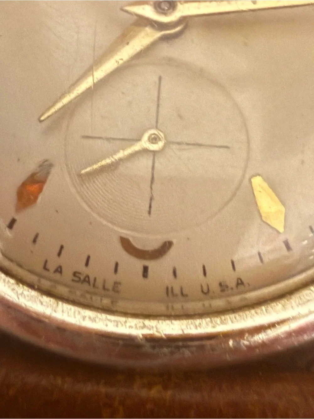 Vintage Westclox Waterproof Mechanical Watch Sub Seconds Art Deco Dial Running